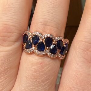 Bomb Party 2024 September Birthday sapphire ring